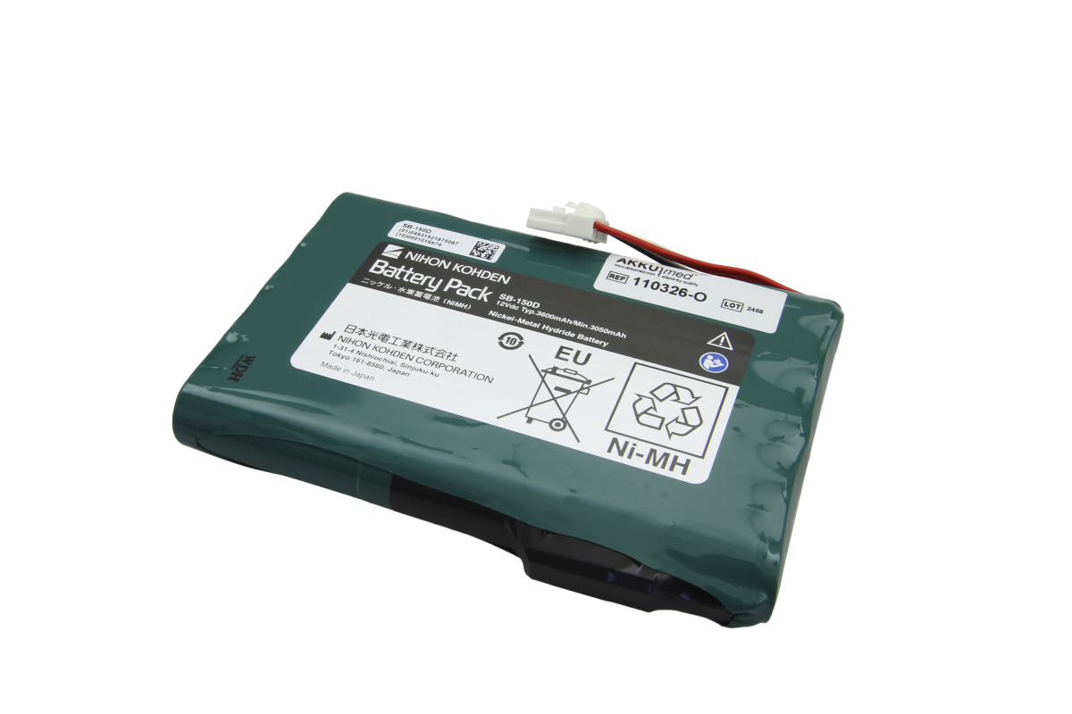 Original NiMH battery for Nihon Kohden cardiofax ECG-1500, ECG-1550, type X073/ SB-150D