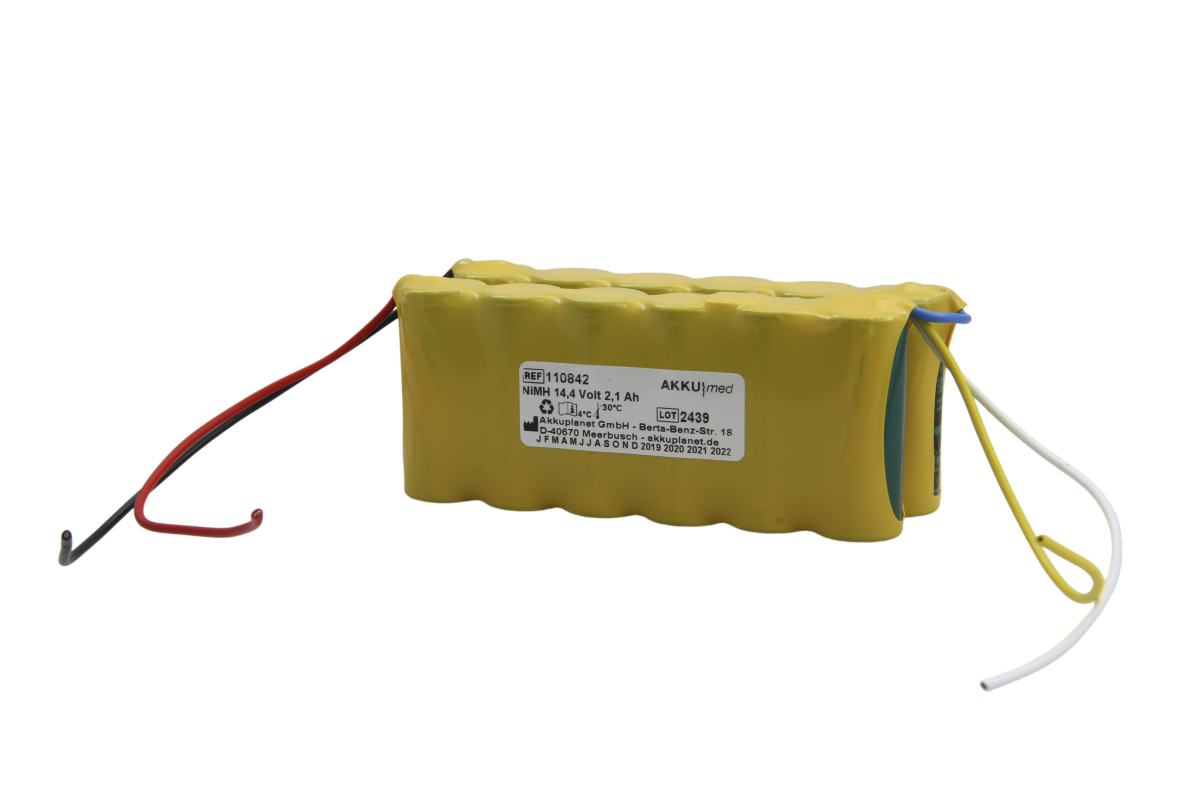 AKKUmed NiMH battery suitable for Progetti defibrillator type RESCUELIFE