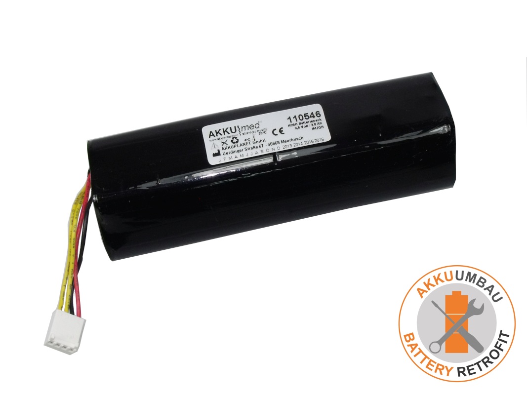 AKKUmed NiMH battery retrofit suitable for Biotronik mobile programming device ICS3000