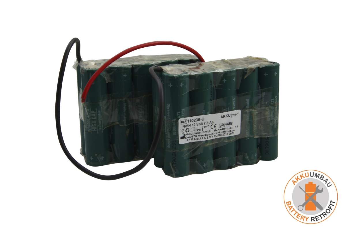 AKKUmed NiMH battery retrofit suitable for Criticon Dinamap Pro 1000, type MS633177K