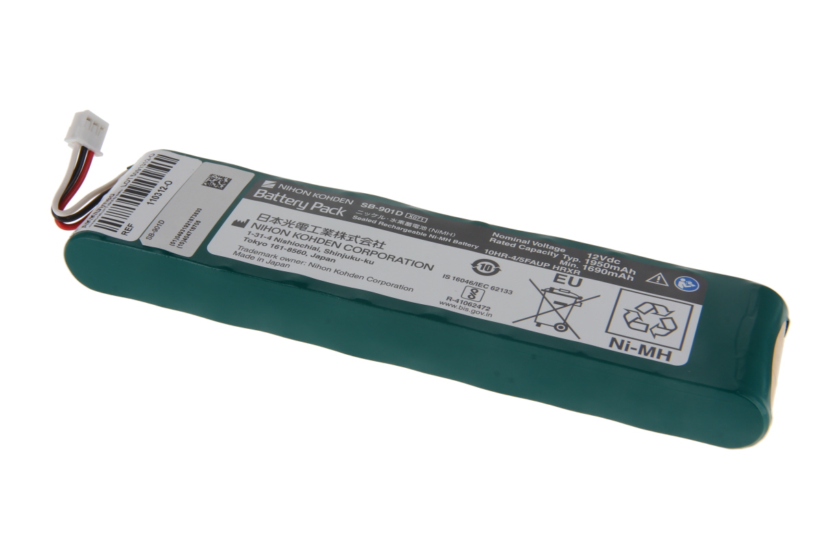 Original NiMH battery for Nihon Kohden Cardiofax S, ECG-1250, ECG1250, ECG-9620, ECG9620