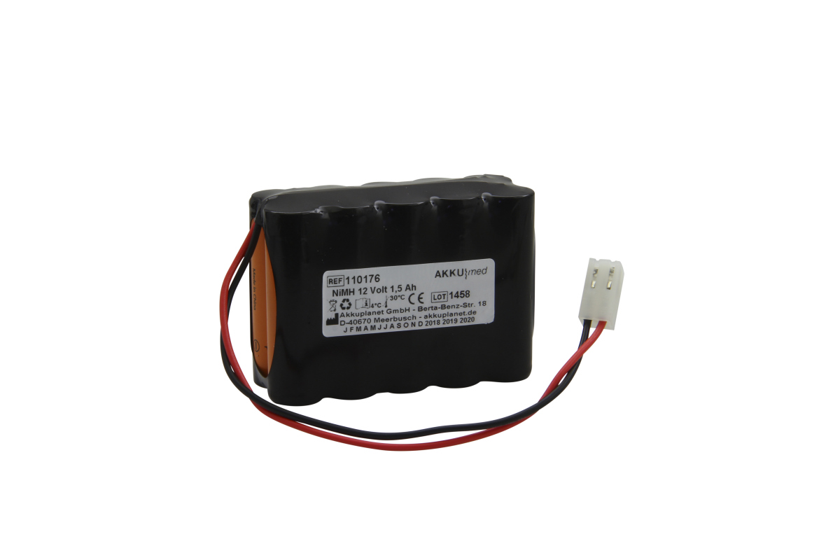 AKKUmed NiMH battery suitable for Cardioline Cardiette ECG Recorder AR1200, AR1200ADV, FC1400