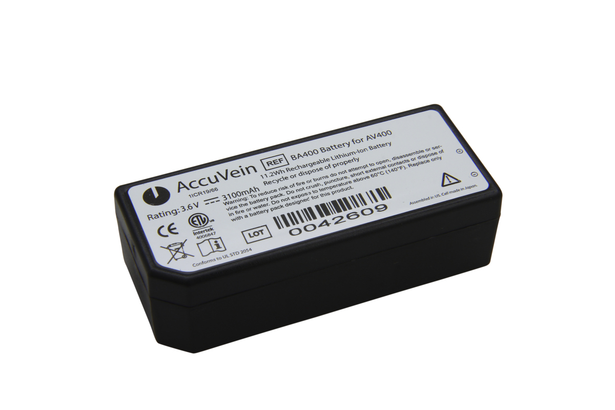 Original Li Ion battery for Veins Accuvein AV400 ANAM Illuminator Ref. ACCUAVBA400 
