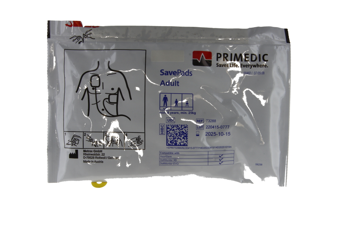 Original defi electrodes/ pads Primedic for HeartSave (old version) and XD type 96343