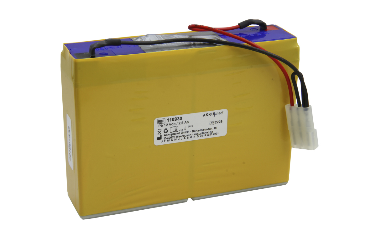 AKKUmed plomb battery suitable for S-SCOR aspirator VX2 - Phlegm, Typ 2100 2014 2314, 80635