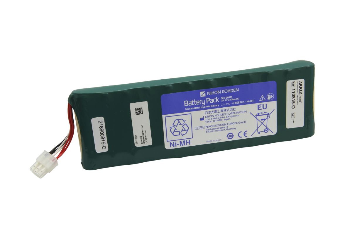 Original NiMH battery suitable for Nihon Kohden Cardiofax G ECG-2550 Monitor type X078 SB-201D