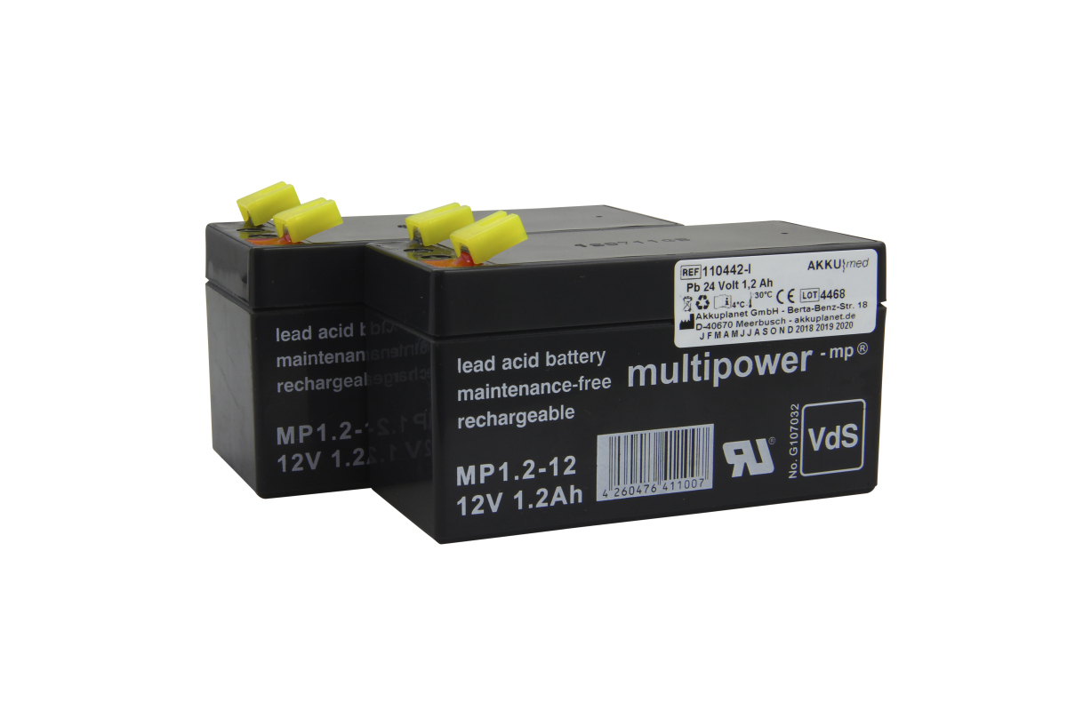 AKKUmed lead-acid battery suitable for Hill Rom hospital bed Type Evolution MA2B, MA8A, MA8B