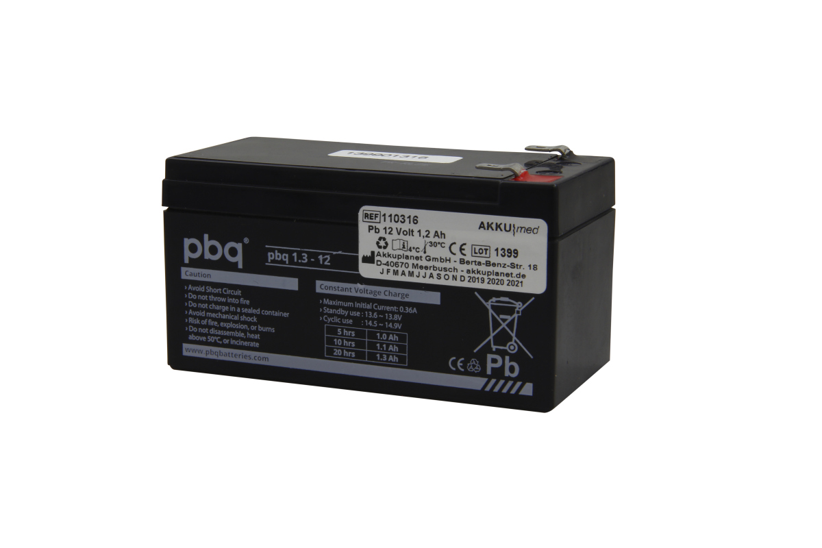 AKKUmed lead-acid battery suitable for Schiller ECG AT1, SP1, P80, AT101, Argus VCM
