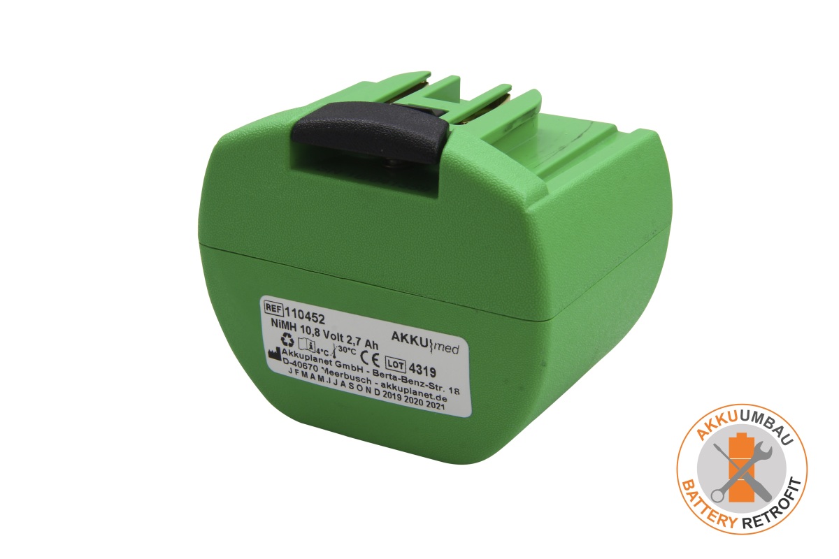 AKKUmed NiMH battery retrofit suitable for de Soutter plaster saw, type CB-100, CB100 