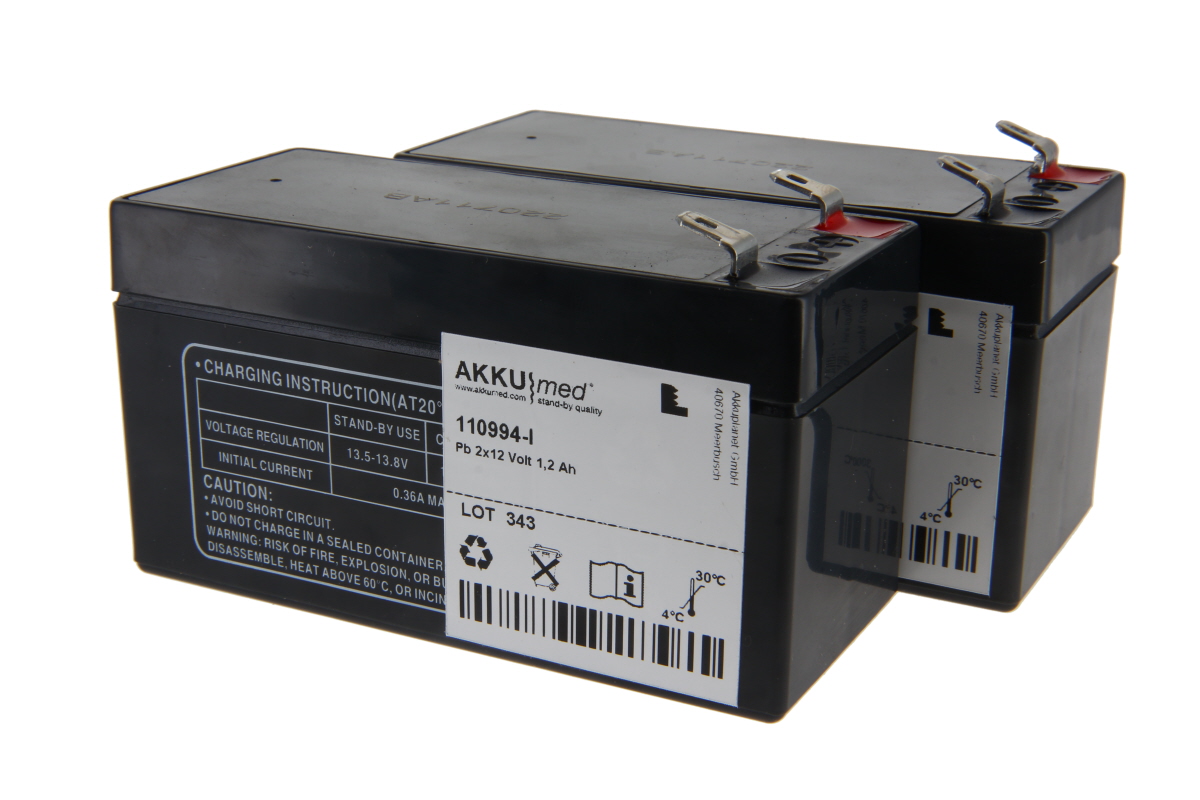 AKKUmed lead-acid battery insert suitable for Völker battery box, type S966