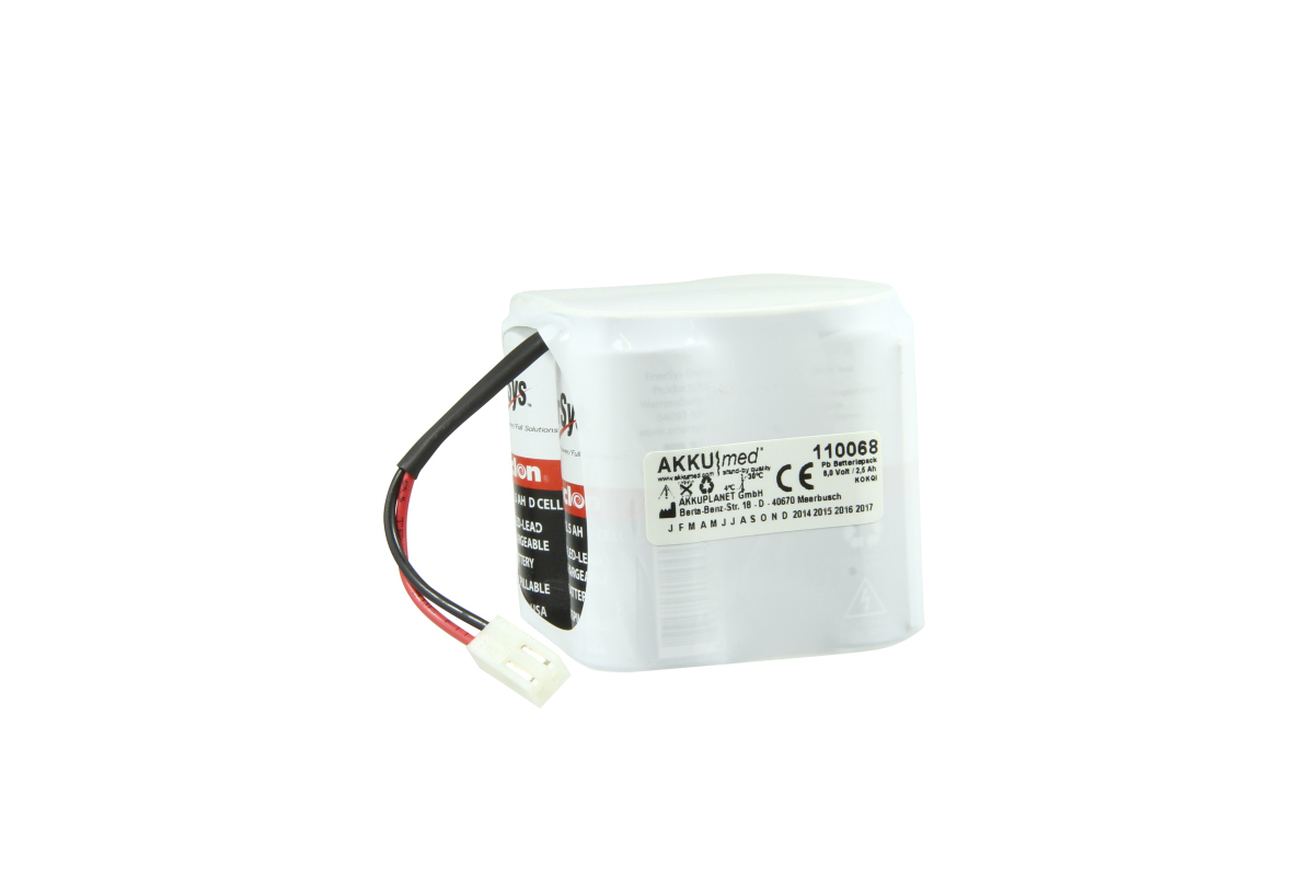 AKKUmed lead-acid battery suitable for Physio Control Lifestat pulse oximeter 200, 1600