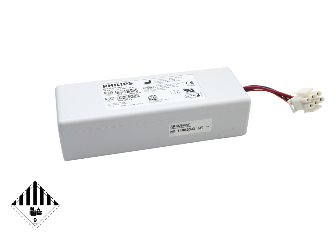 Original Li Ion battery suitable for Philips respirator Respironics V60 type 1076374 